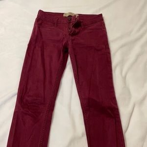 Hollister maroon super skinny pants